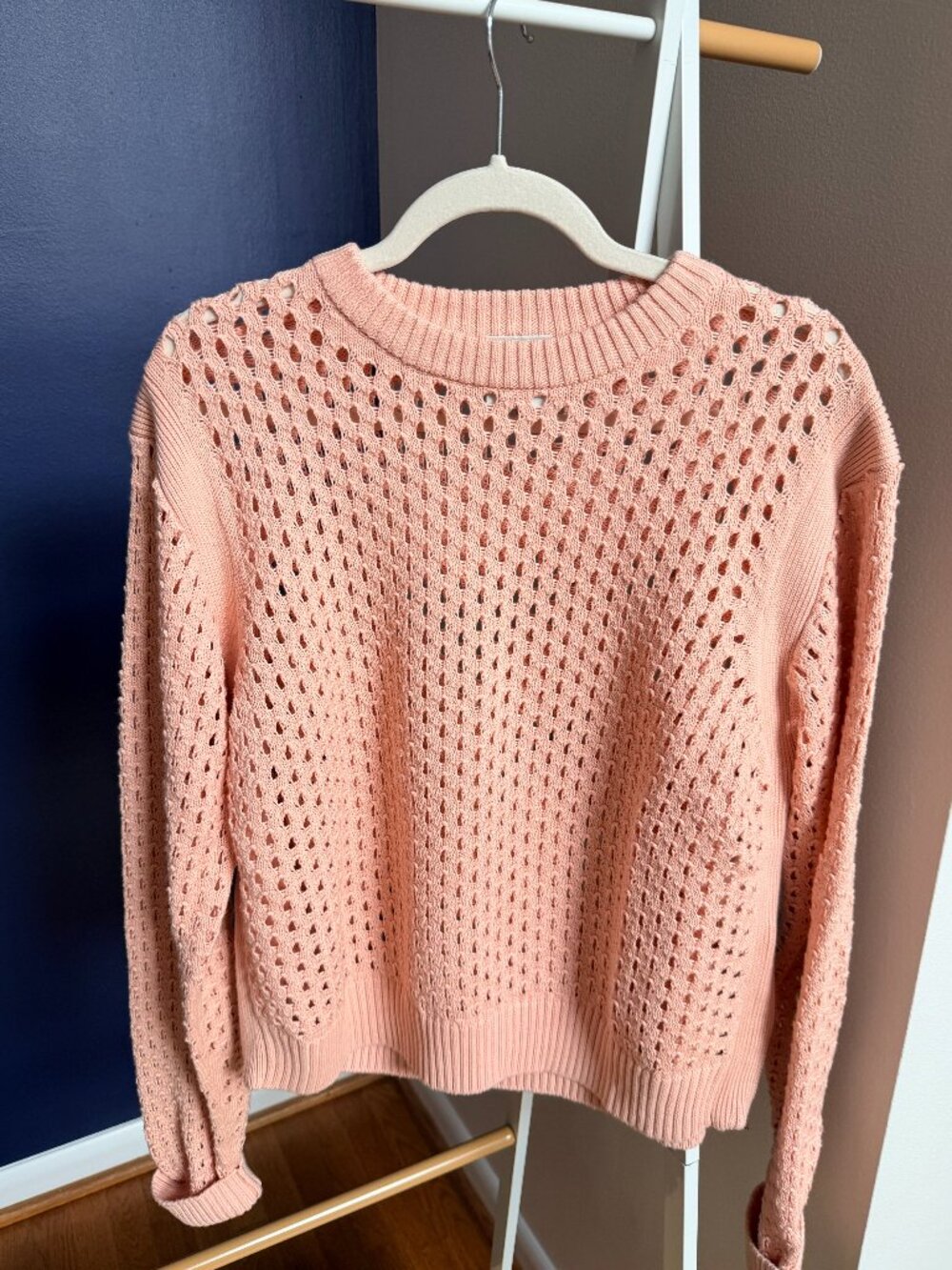 Varley Crewneck Knit Sweater with Silver side zippers